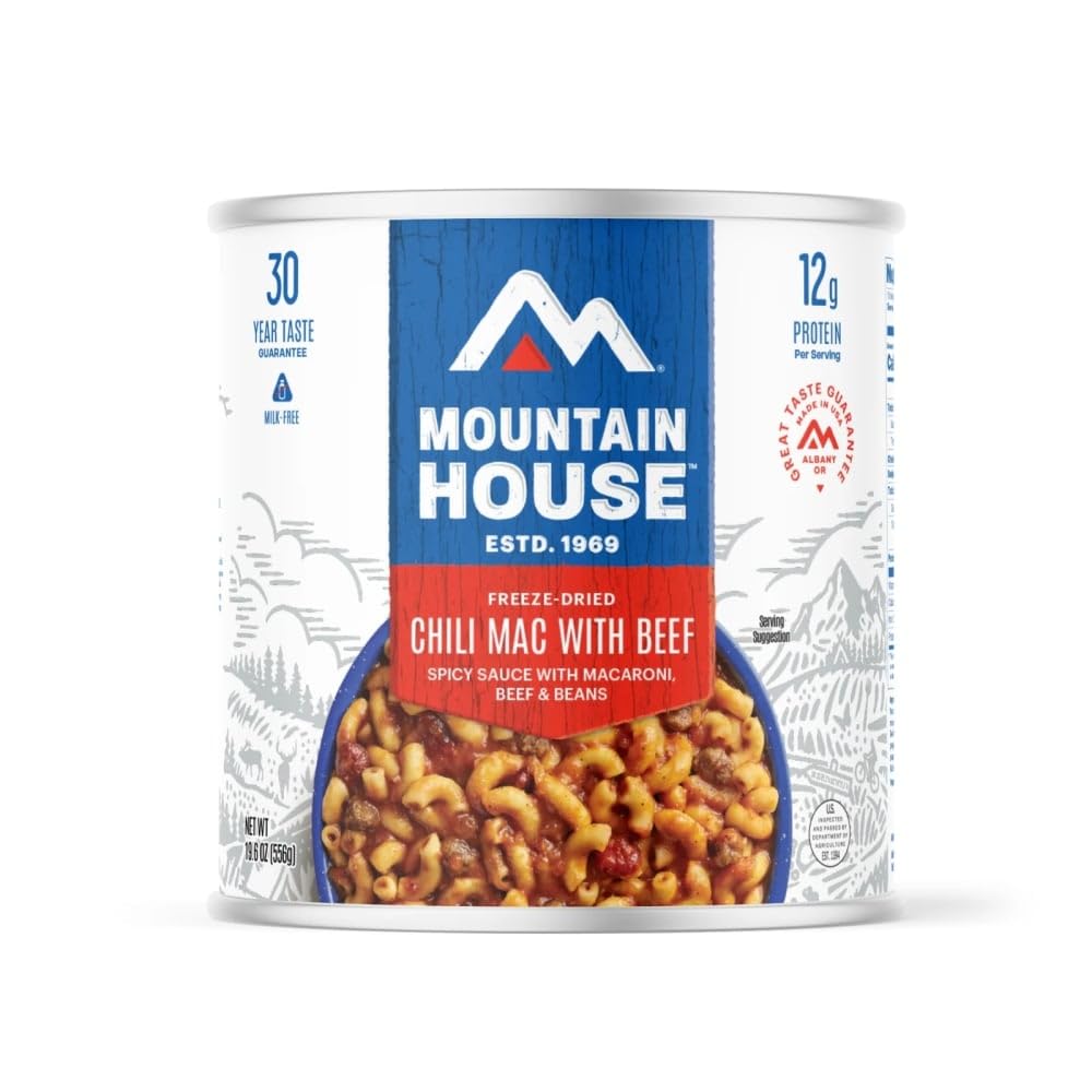 Mountain House Chili Mac With Beef | Freeze Dried Survival & Emergency Food | #10 Can