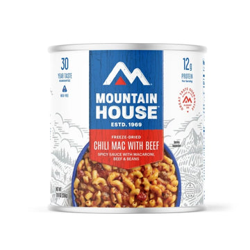 Mountain House Chili Mac With Beef | Freeze Dried Survival & Emergency Food | #10 Can