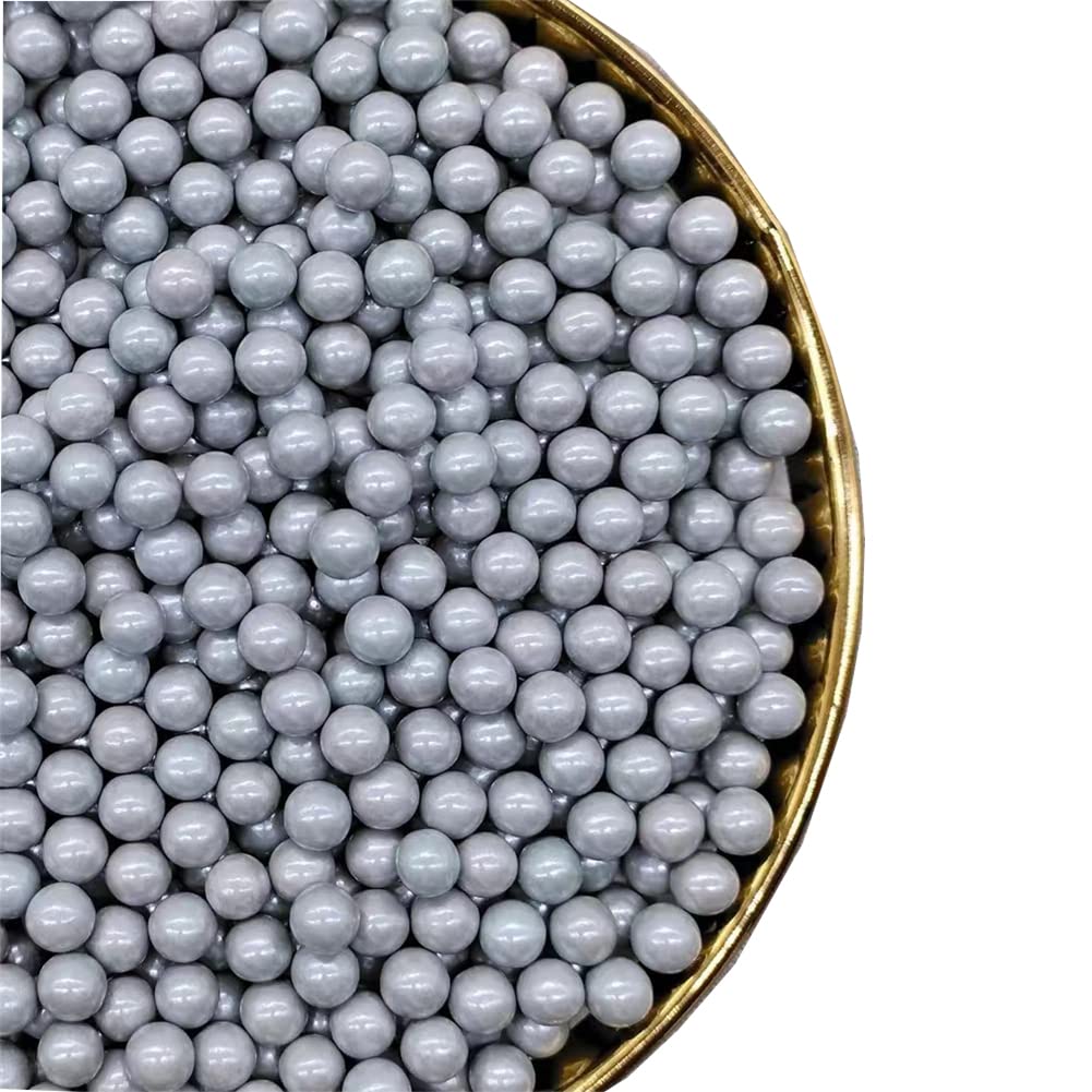 Grey Sprinkles Edible Pearls,Cake Sprinkles 130g 4.6OZ,Cookie Sprinkles,Sugar Pearl, Edible Candy Pearls for Cake Cupcake Decora