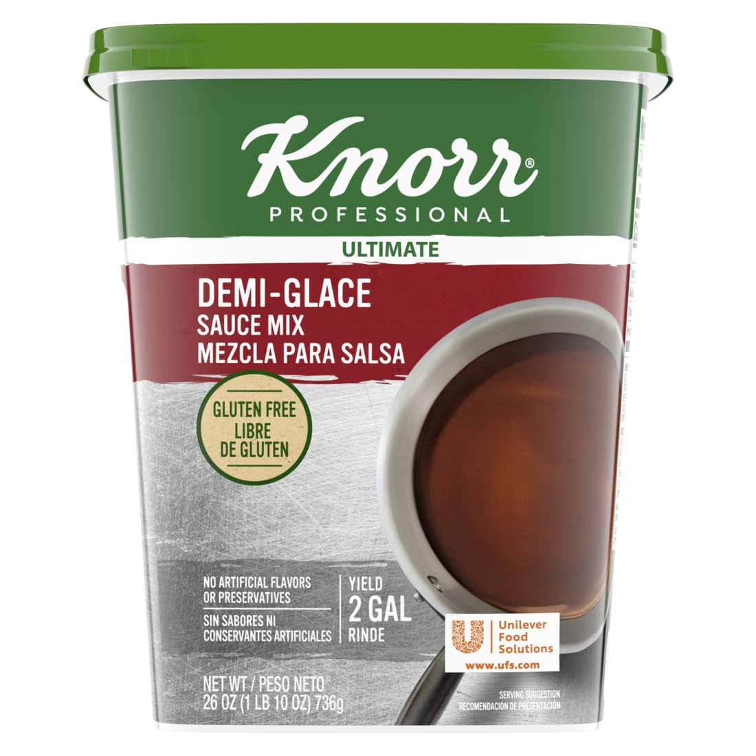 Knorr Professional Ultimate Demi-Glace Sauce Mix Gluten Free, No Artificial Flavors or Preservatives, No added MSG, Dairy Free, 