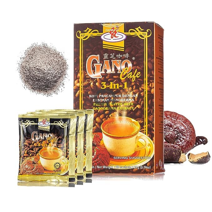 Ganocafe 3In1 Dark Roast Whole Bean Coffee (3 Boxes 60 Sac)