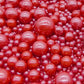Edible Red Sugar Pearls Sprinkles Candy Mix Size Pearls Cake Decorations Cupcake Toppers Cookie Decorating Perfect For Wedding P