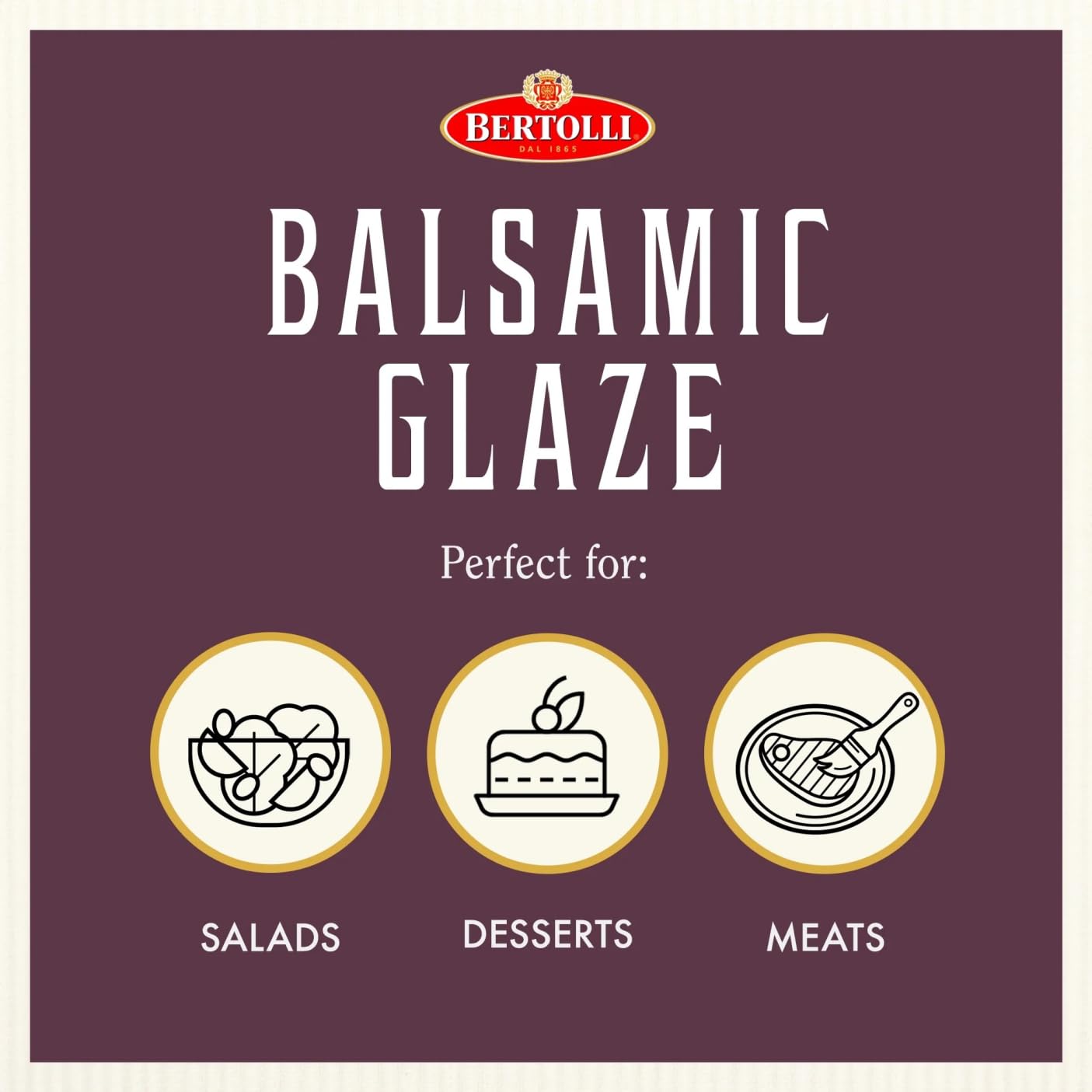 Bertolli Balsamic Glaze With Vinegar Of Modena, 6.76 Fl Oz (3-Pack) Bundle With Galley Grove Sugar-Free Peppermint Breath Mints