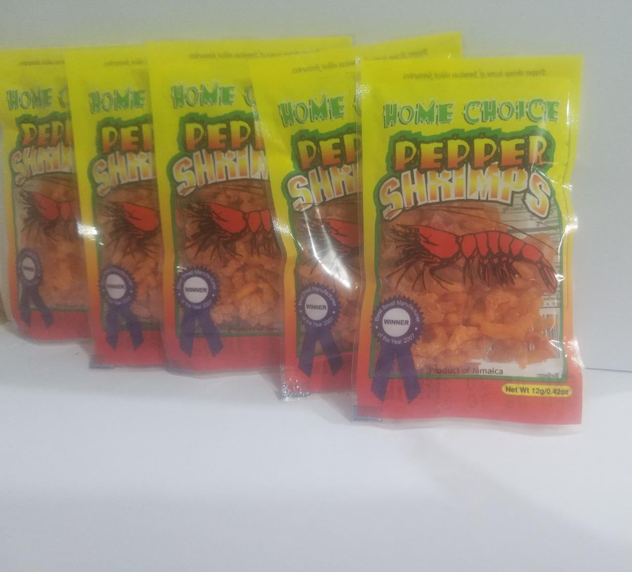Jamaican Peppered Shimps- Dried Peppered Shimps -12G-5Pks