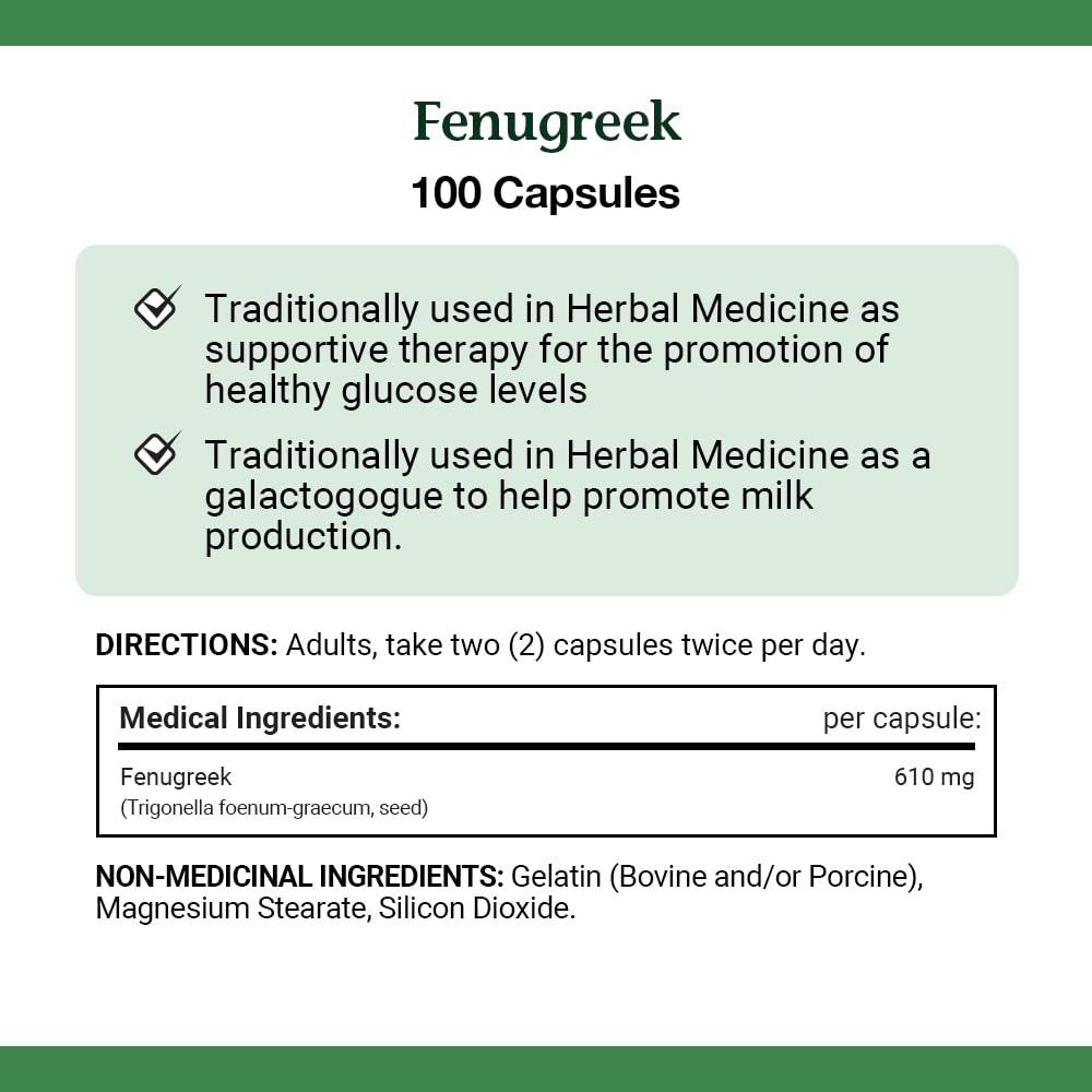 Natures Bounty Fenugreek compact pieces, 100 Count, Gelatin, Contains Silica and Vegetable Magnesium Stearate