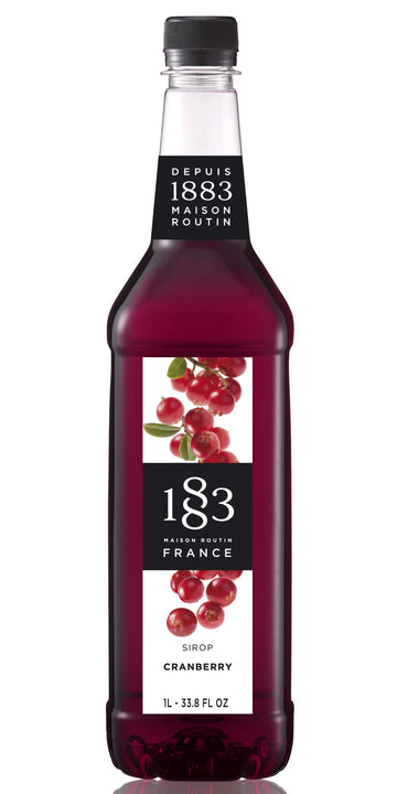 1883 Cranberry Syrup For Drinks  Made In France  1 Liter Plastic Bottle
