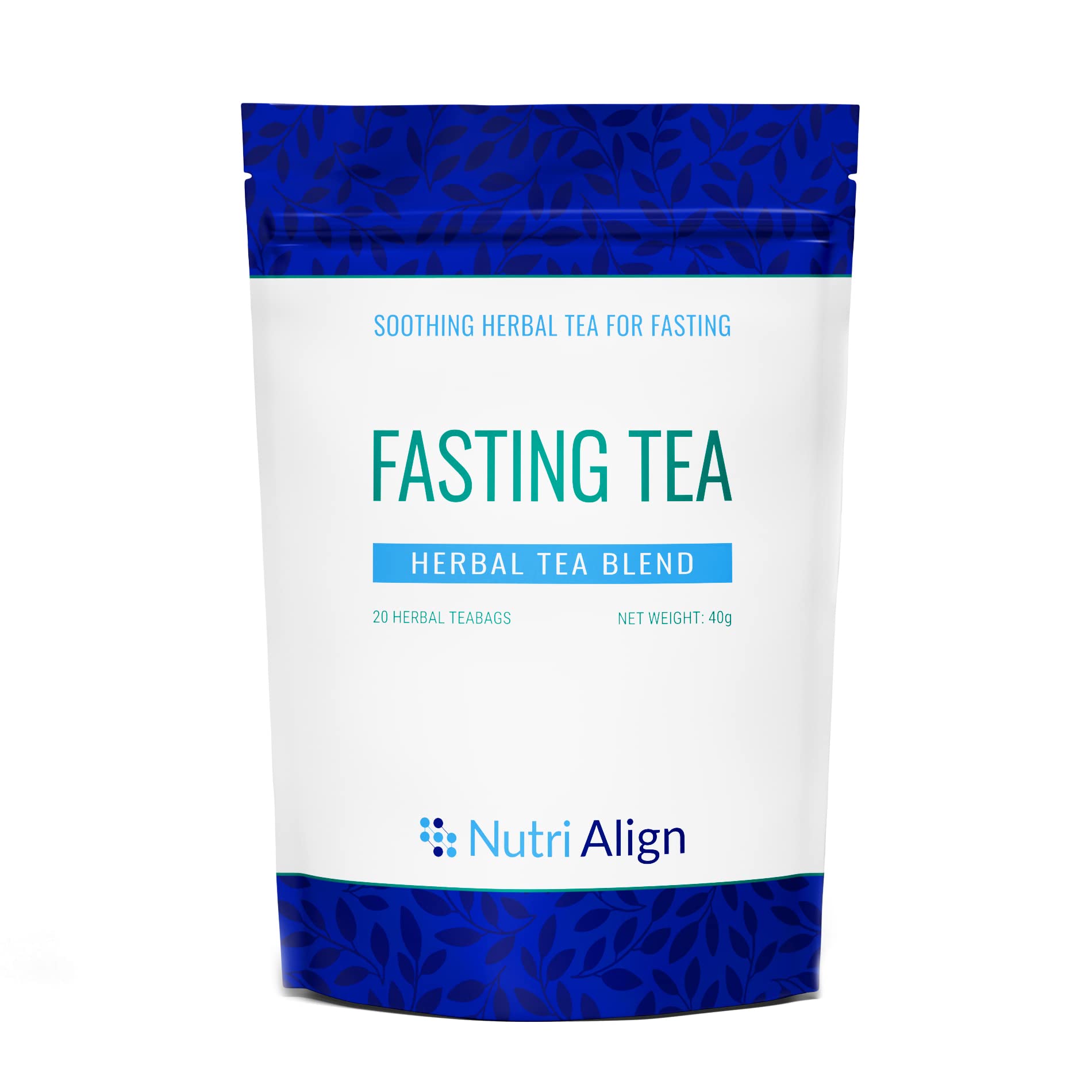 Nutri-Align Fasting Tea - Caffeine Free Herbal Tea Bags, 20 Count, with Chamomile, Dandelion Root, Rosehips, Cinnamon Bark, and More