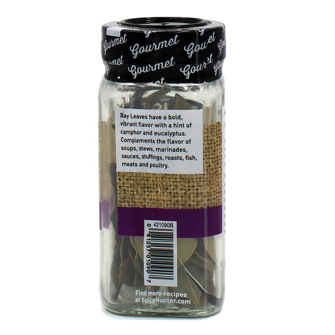 Spice Hunter Mediterranean Bay Leaves, Whole, 0.14-Ounce Jar
