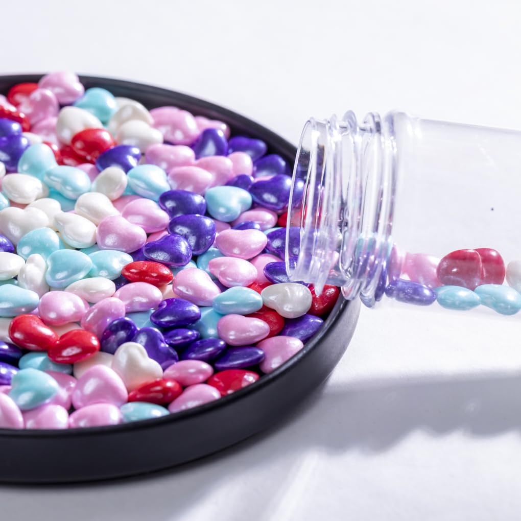 Valentine'S Blue Heart Sprinkles,Cake Sprinkles,Cookie Sprinkles,Sugar Pearl, Edible Candy Pearls For Cake 130G 4.6Oz Cupcake De