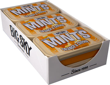 Big Sky Sugar Free Mints Orange & Cream | Sugarfree, No Artificial Colors Or Flavors | Kosher Certified, Vegan, Gluten Free | As