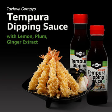 Gyeongnam Trading Inc. Taehwa GOMPYO Tempura Dipping Sauce, Soy Dipping Sauce, NON-GMO, Lemon Plum Ginger Extract, 8.45 Fl Oz