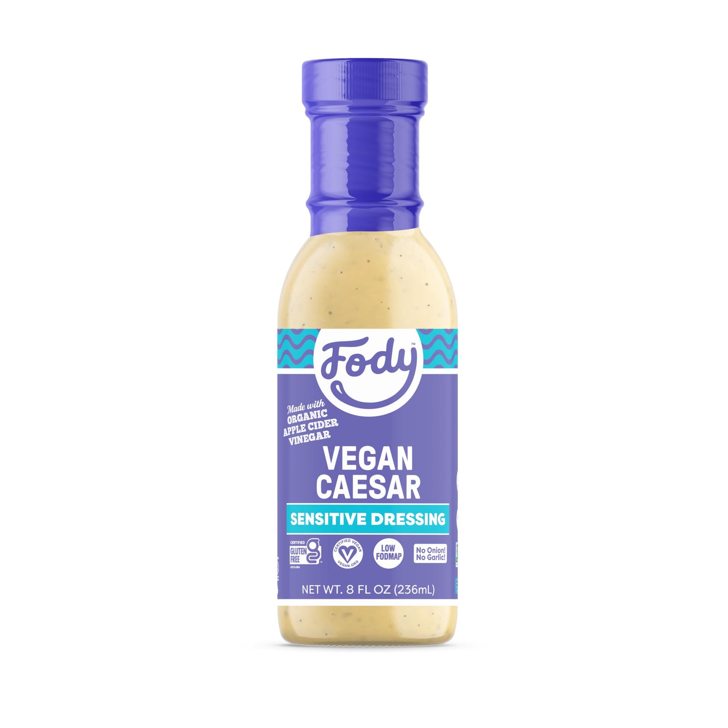 Fody Foods Vegan Caesar Salad Dressing, Low Fodmap, Keto, Non-GMO, 8 Fl Oz (Pack of 4)