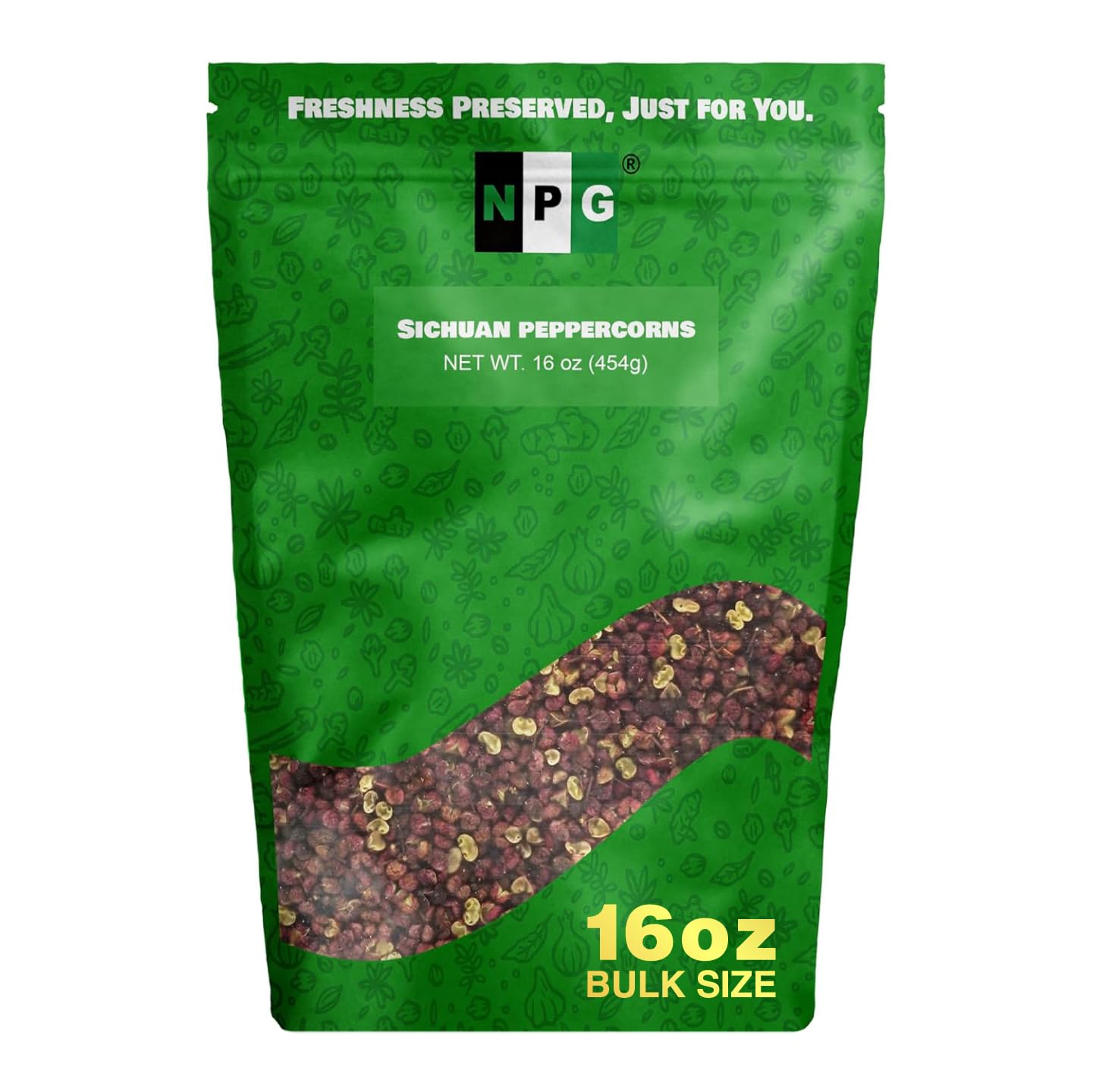 Natural Plus Green Premium Szechuan Red Peppercorns, Whole, 16 oz, Ideal for Kung Pao Chicken & Chinese Cuisine