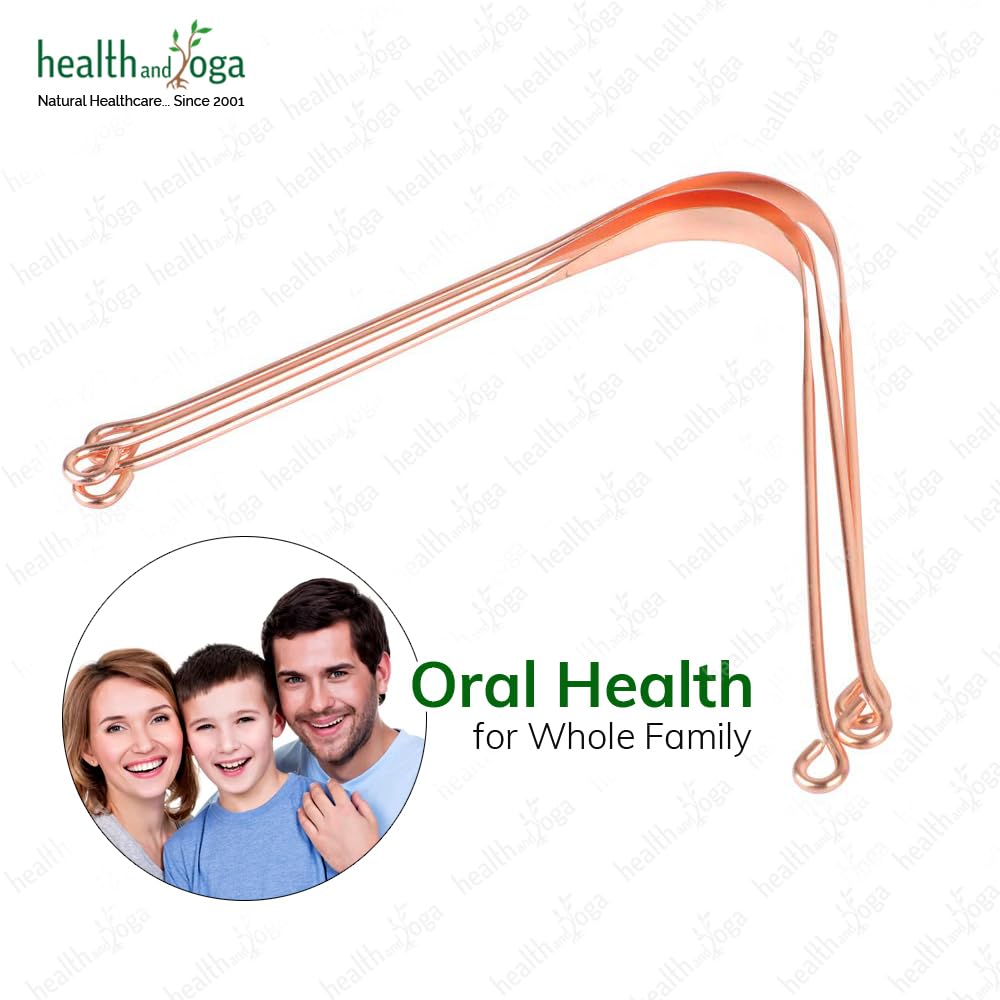 Healthandyoga(Tm) Qswipe Lite Copper Tongue Cleaners - Relief For Bad Breath And Oral Hygiene (Set Of 3)