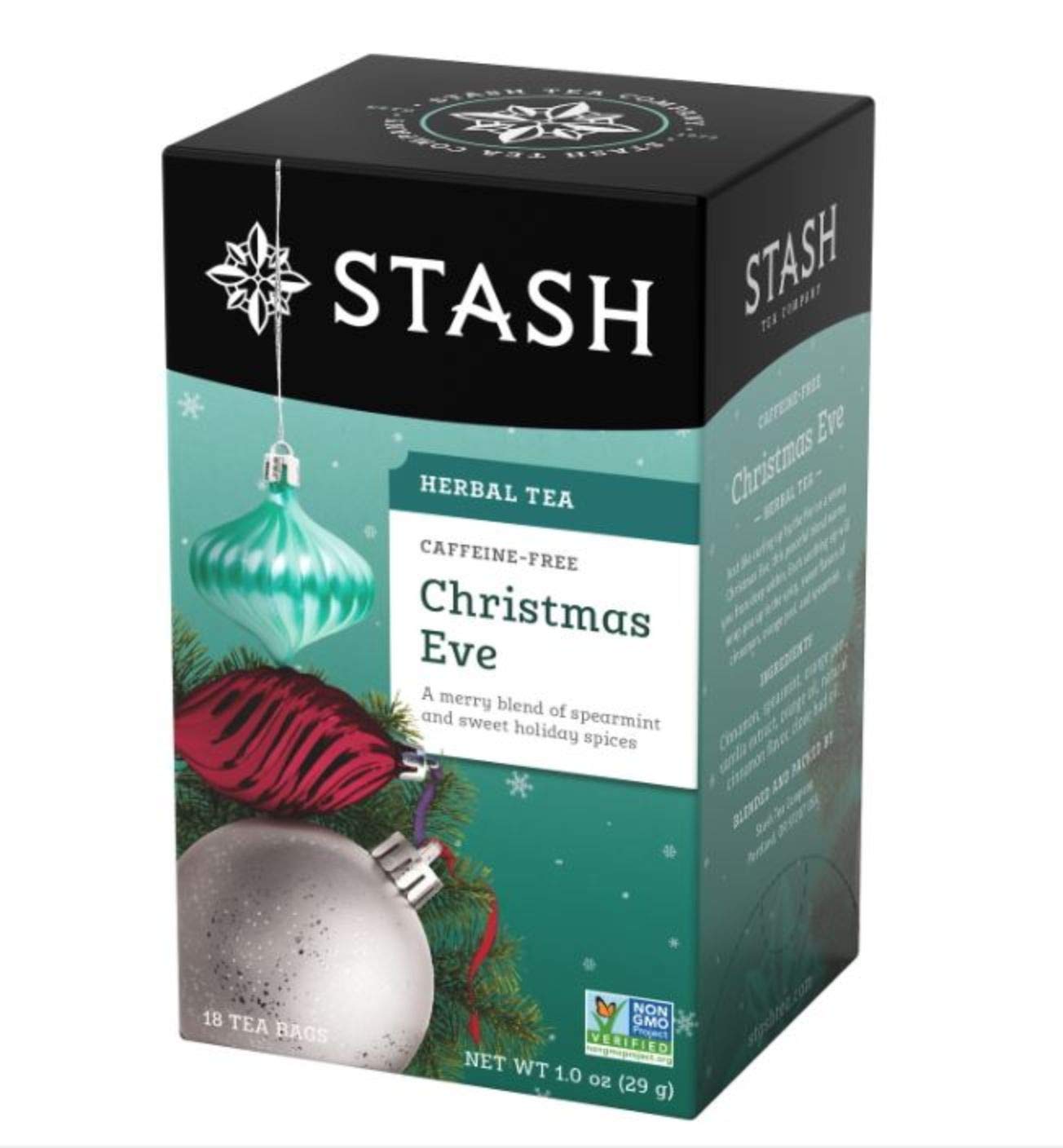 Stash Tea Christmas Eve Herbal Tea - Caffeine Free, Non-GMO - 18 Count (Pack of 6) - 108 Bags Total