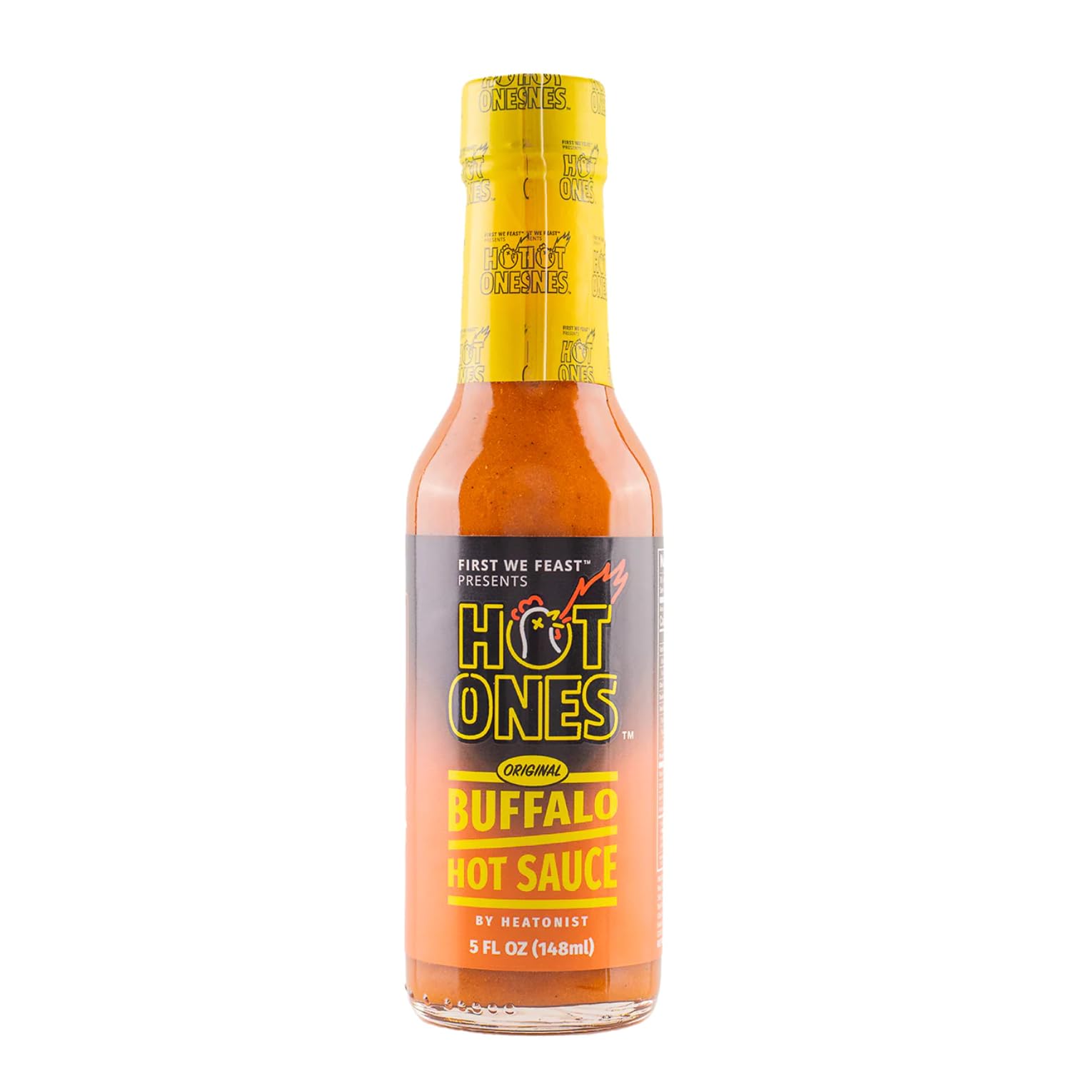 HOT ONES Buffalo Sauce, Mild Hot Sauce with Cayenne Pepper, 5 fl oz Bottle