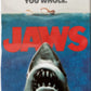 Boston America Jaws Amity Island Candy - Shark Teeth Shaped Tin - Sour Cherry Flavor - Large - Blue, Grey, White