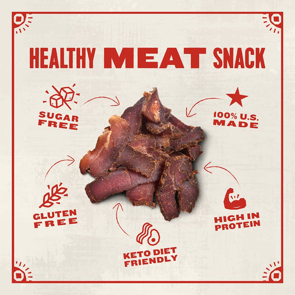 True Jerky Sliced Bites Spicy Variety - All Natural, Zero Sugar, High Protein - 2 oz (Pack of 3)