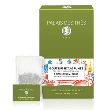 Palais Des Th  S - Signature Tea Blends Collection - 7 Citrus Russian Blend - Premium Black Tea With Lemon, Lime, Orange, Grapef