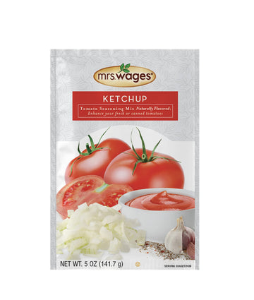 Mrs. Wages Ketchup Mix, Easy-To-Use, Enhance Your Tomatoes, Makes Ketchup In Bulk, Easy To Freeze Or Serve Fresh, 5 Oz Packet (Value Pack Of 6)