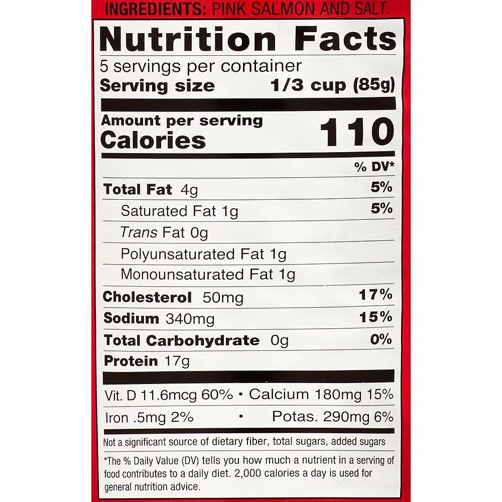 PONLEE Icy Point Alaska Pink Salmon, 14.75 oz Cans, Pack of 8 - Premium Wild-Caught Seafood, Rich in Omega-3, Convenient Protein Source