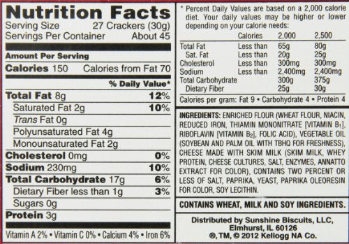 Sunshine Cheez-It Crackers, Original, 48 Oz Box