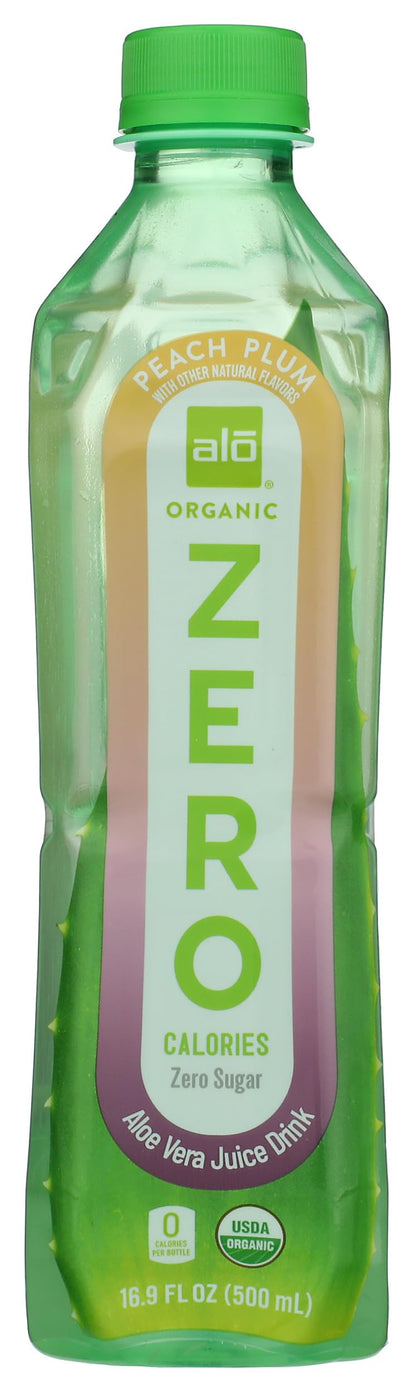 Alo Organic Peach Plum Aloe Vera Juice, 16.9 FZ