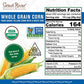 Great River Organic Milling Organic Whole Corn | Whole Grain Yellow Corn for Milling, Cooking & Baking | USDA Organic, Non-GMO,