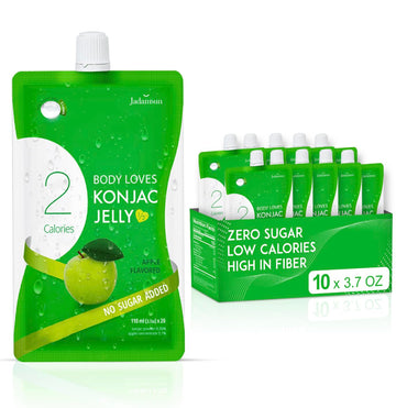 Jadamsun Body Loves Konjac Jelly (Apple, 10 Pcs) - Korean Low-Calorie Healthy Fruit Smoothie. Vegan, Gluten-Free, Sugar-Free Asi