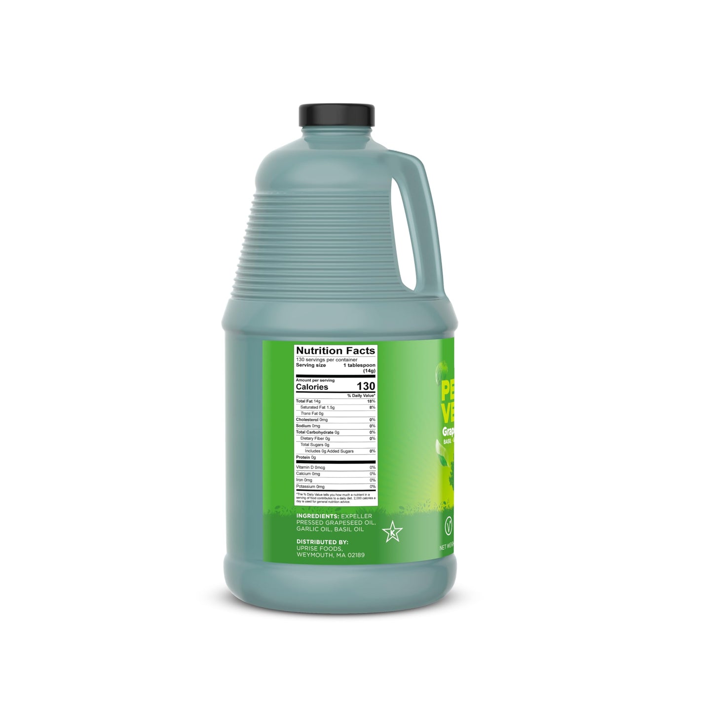 Pesto Verde Grapeseed Oil 64 Oz (High Smoke Point, Gluten-Free, Non-Gmo, Healthy Evo Alternative)