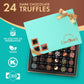 Dark Chocolate Truffles Gift Box, 24 Pieces Of Chocolates Gift Box, Ultimate Assorted Chocolates For Birthdays, Holidays Or Corporate Gifts, A Enhanced Chocolate Experience Made For Gifting