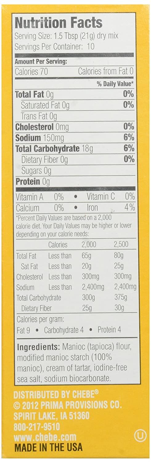 Chebe Bread All-Purpose Mix, Gluten Free, 7.5-Ounce Bags (Pack Of 8)