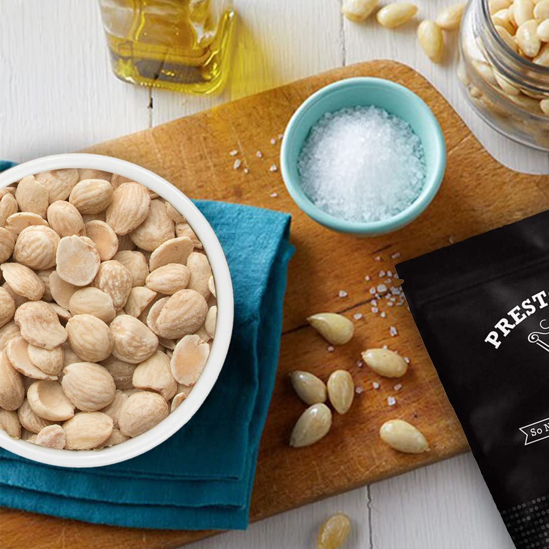Presto Sales Almonds, Marcona Spanish Roasted Salted Whole 16 Oz. | Queen Of Almonds, Vegan, Great For All Ages | Moister, Softer, Rounder, Shorter, Sweeter | Resealable 1 Lb. Bag