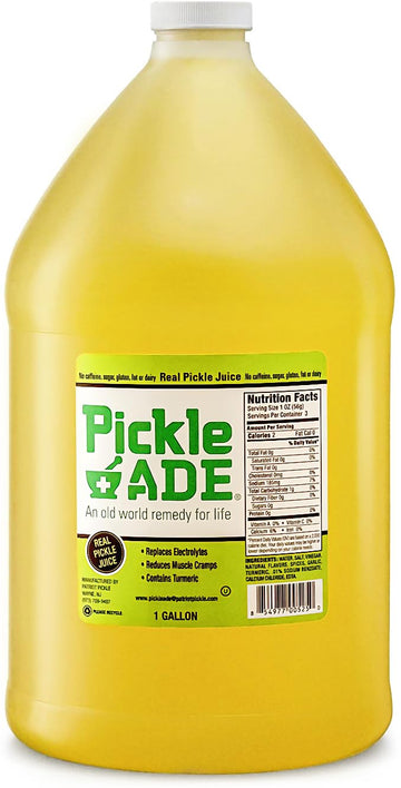 Pickle Ade Pickle Juice Sports Drink | Electrolyte Replacement | 1 Gallon (128 oz) | Kosher for Cocktails, Pickling & Marinades