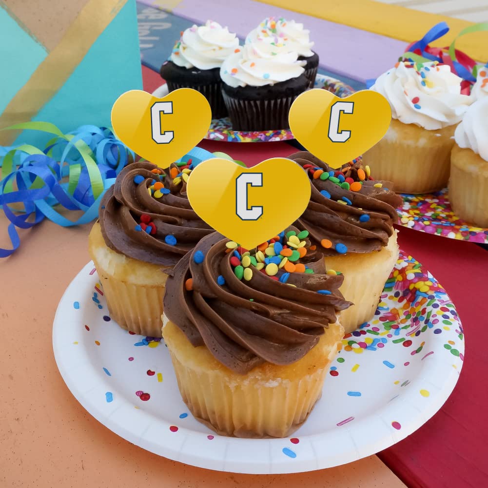 GRAPHICS & MORE Cupcake Picks Set of 6, Acrylic, Coppin State University, Heart Love Design, One Size