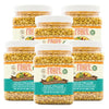 Pride Of India - PACK of 6 - Indian Split Yellow Chickpea Lentils - Protein & Fiber Rich Chana Dal, 1.5 Pound Jar