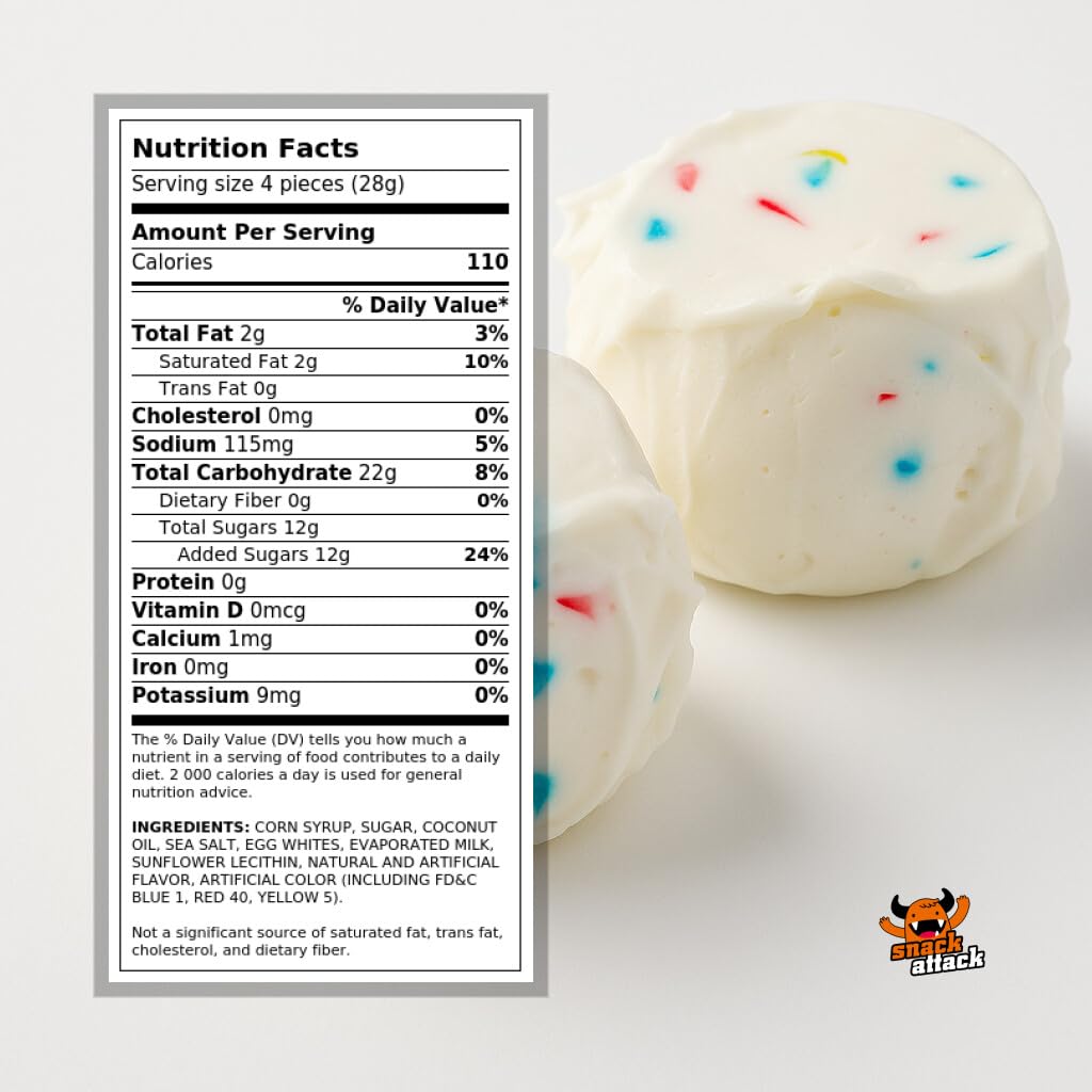 Frosted Cupcake Salt Water Taffy by Snack Attack, Individually Wrapped Bulk 10lb Bag - Chewy Saltwater Taffy Candy | Gluten-Free