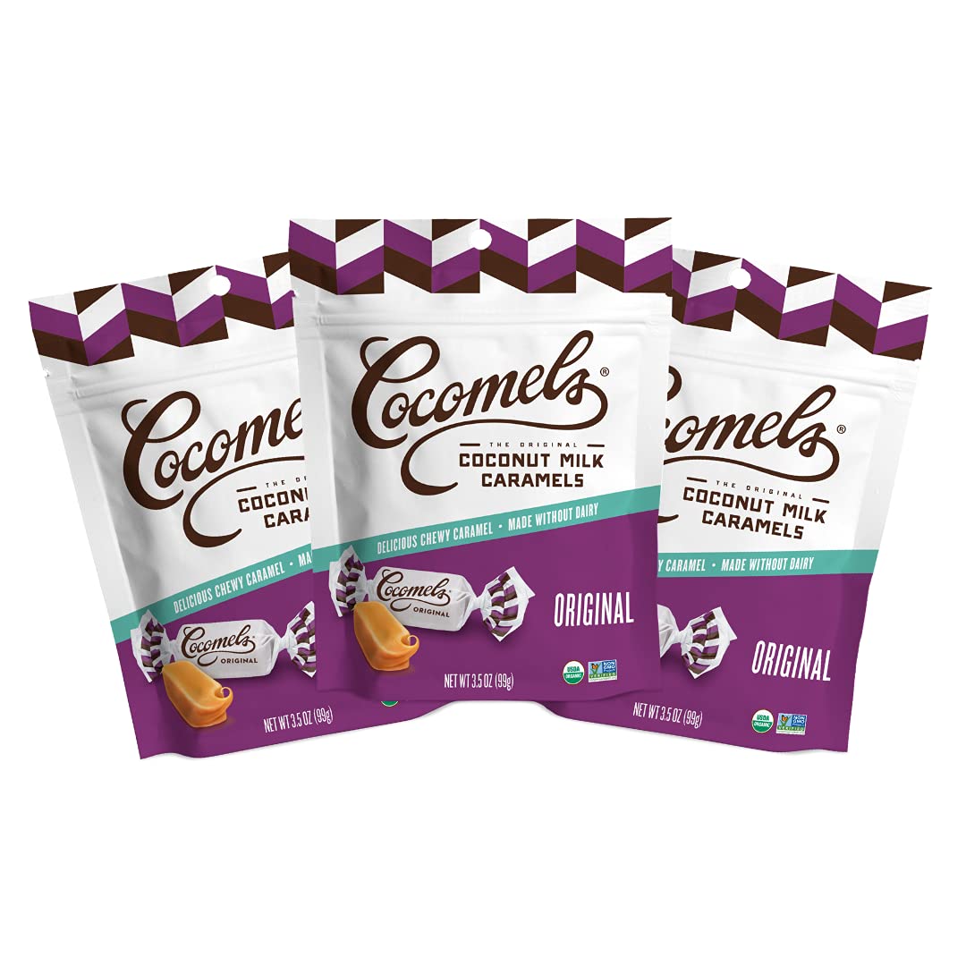 Cocomels Coconut Milk Caramels, Original Flavor, Organic Candy, Dairy Free, Vegan, Gluten Free, Non-Gmo, No High Fructose Corn S
