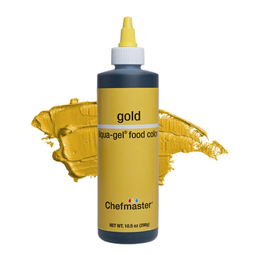 Chefmaster Gold Liqua-Gel Food Coloring | Vibrant Color | Professional-Grade Dye for Icing, Frosting, Fondant | Baking & Decorat