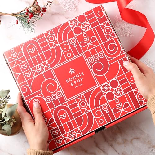 Bonnie and Pops Holiday Tin- with Assorted Christmas Chocolate  Cookies  Pretzels - Festive  Corporate  Family  Gift Basket Idea for Men and Women (Extra Large)