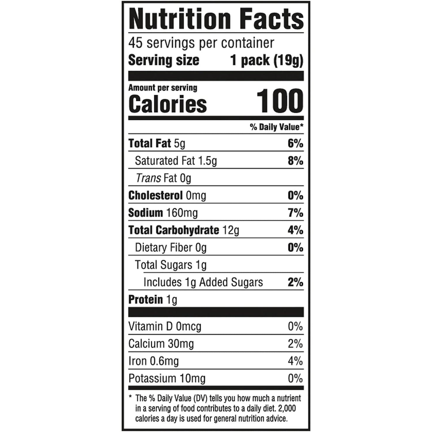 Ritz Original  Ers, Snack Packs, 0.68 Ounce (45 Count)