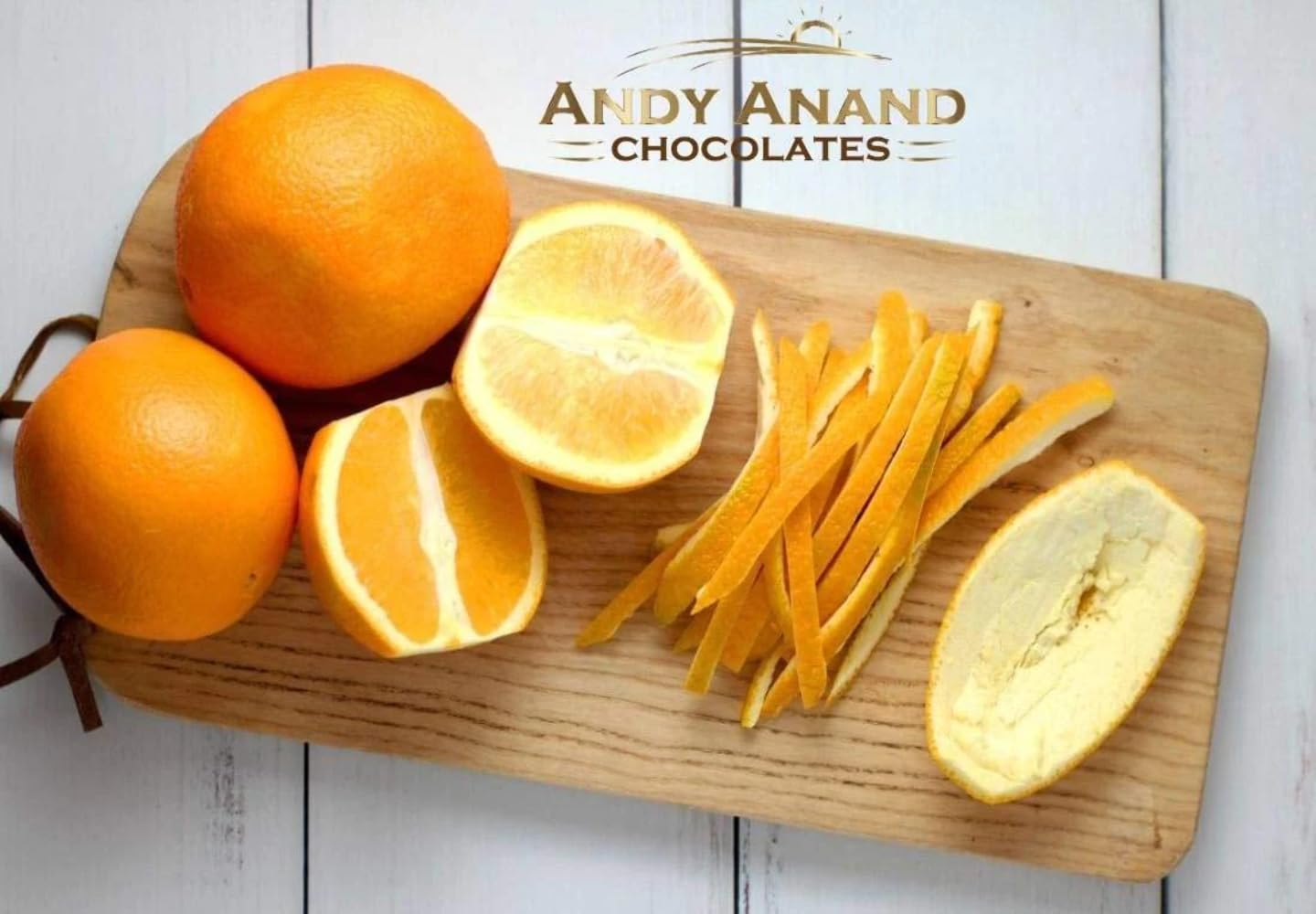 Andy Anand Gourmet Dark Chocolate Orange Peel | Fresh Orange Zest Infused In Rich Dark Chocolate | Divine, Decadent Gift Box | E