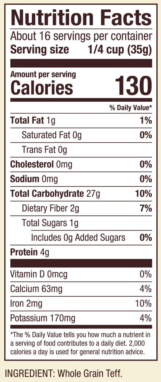 Bob'S Red Mill Teff Flour, 20Oz (Pack Of 1) - Non Gmo, Whole Grain, Vegan, Kosher