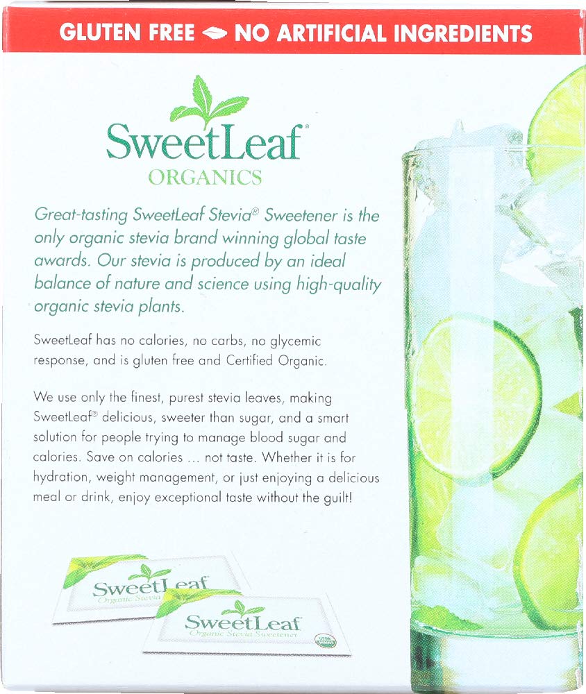 Sweetleaf Organic Stevia Powder Packets - Zero Calorie Sweetener With Stevia Leaf Extract, No Artificial Sweetener Additive, Sugar Free, Keto Friendly, Non Gmo, Gluten Free - 35 Packets (Pack Of 1)