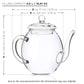 Creano Blooming Tea Gift Set With Glass Pot 17Oz/500Ml With 6 Flowering-Tea Each 3Pcs White & Black Tea