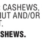 Happy Belly Whole Cashews, Roasted & Sea Salted, 44 oz (Pack of 1)