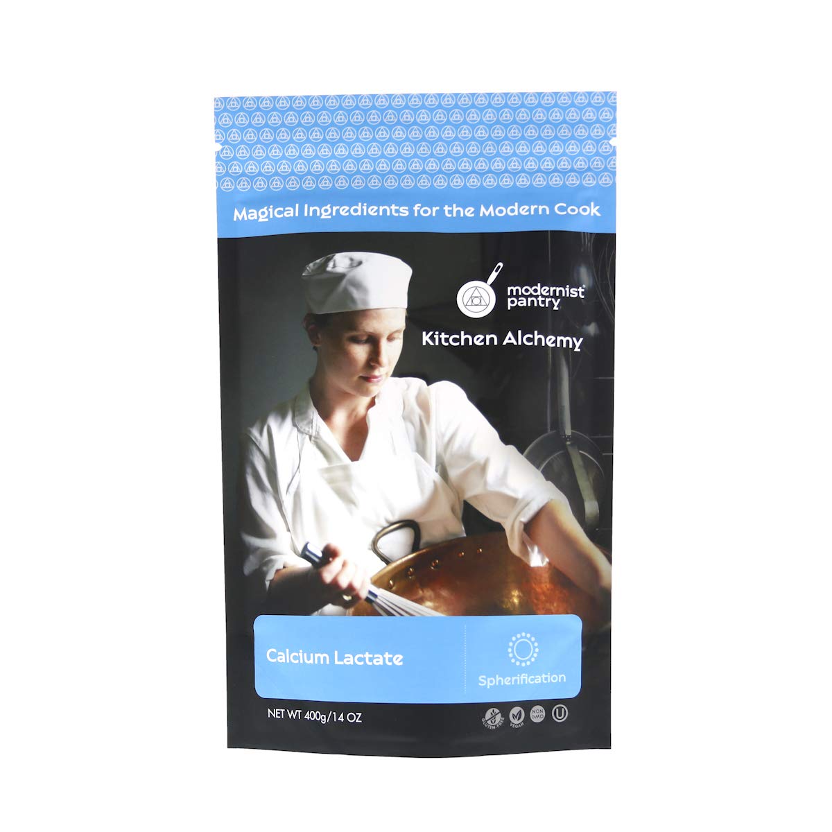 Modernist Pantry Pure Calcium Lactate Non-GMO Vegan OU Kosher Certified 400g/14oz