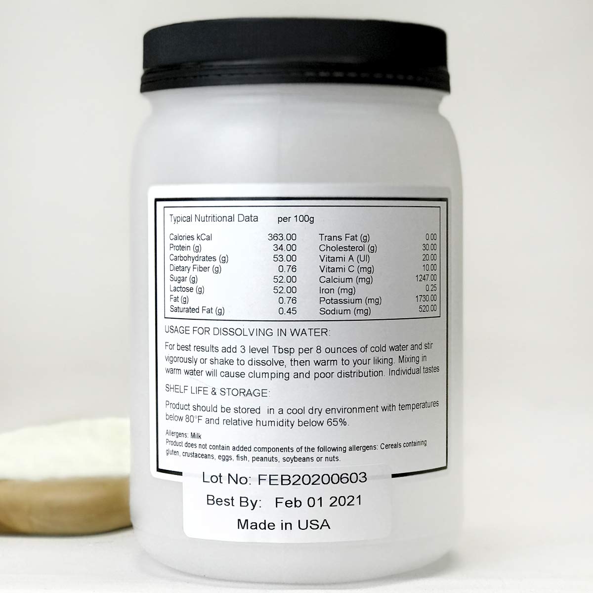 The Sausage Maker Non-Fat Dry Milk Powder, High-Heat Pasteurized, Non-GMO, Gluten-Free, 24 Ounce (Pack of 1)