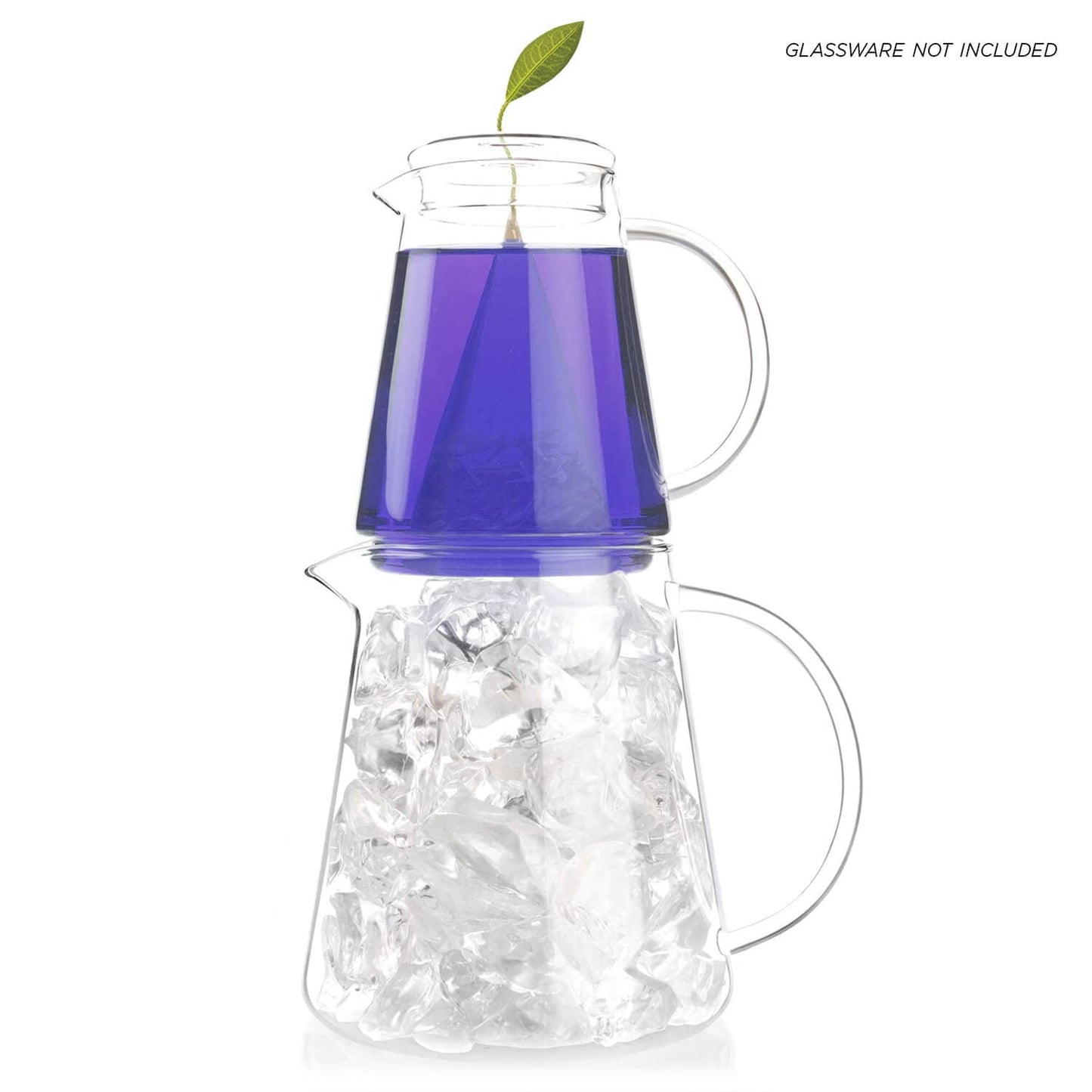 Tea Forte Herbal Iced Tea Blend, Caffeine-Free Blue Mint Nectar, 5 Count Individually Wrapped Pyramid Infuser Bags