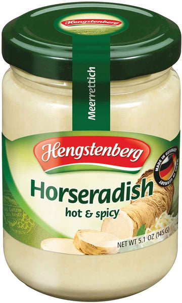 Hengstenberg Horseradish Hot & Spicy, 5.1-Ounce Jars (Pack of 12)